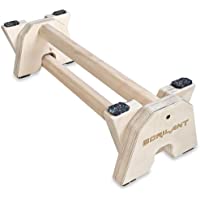 Gorilant - Soporte para Flexiones- Paralelas de Calistenia- Barra de Madera Haya- 45CM Entrenamiento en Parque- Crossfit